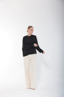 Black Silk Movement Blouse