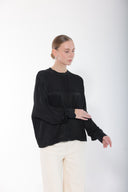 Black Silk Movement Blouse