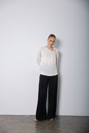 Cream Glow Flow Blouse