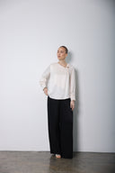 Cream Glow Flow Blouse