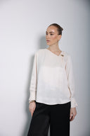 Cream Glow Flow Blouse