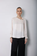 Cream Glow Flow Blouse