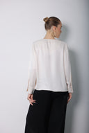 Cream Glow Flow Blouse
