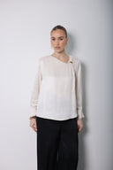 Cream Glow Flow Blouse