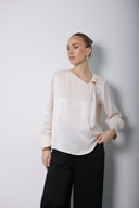 Cream Glow Flow Blouse