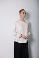 Cream Glow Flow Blouse