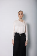Cream Glow Flow Blouse