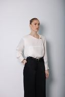 Cream Glow Flow Blouse