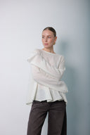 Over Size Wool cashmer Blouse