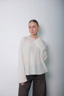 Over Size Wool cashmer Blouse
