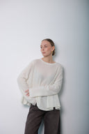 Over Size Wool cashmer Blouse