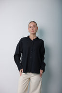 Comfort Touch Black Modal Shirt