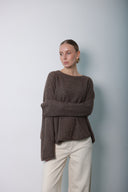 Over Size Wool cashmer Blouse
