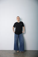Dark Bule wide leg  jeans