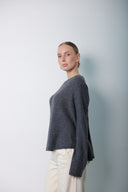 Over Size Wool cashmer Blouse