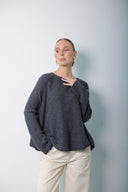 Over Size Wool cashmer Blouse
